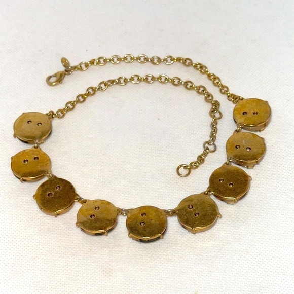 J. Crew Tortoise and Crystal Pendant Necklace with Matching Bracelet - EUC - Picture 2 of 11